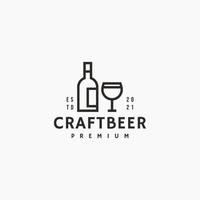 Craft Beer Symbol Zeichen Symbol Hipster Vintage Logo vektor