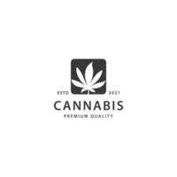 Cannabis-Logo-Symbol-Zeichen-Symbol-Design vektor