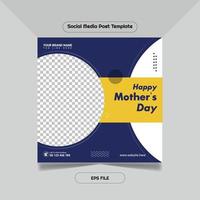 freier Vektor der Social-Media-Beitragsvorlage zum Muttertag