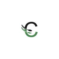 Buchstabe c mit Gabel und Löffel Logo Icon Design Vektor