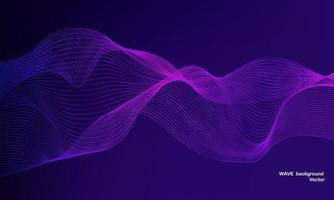 abstrakte Welle lila Hintergrundfarbe vektor