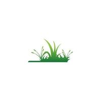 naturligt gräs ikon logotyp design vektor mall