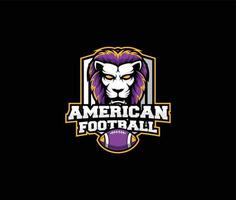 Lion Head American Football Logo Club vektor