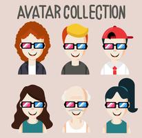 Avatar Menschen mit Brille Sammlung vektor