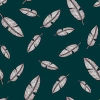 bananblad seamless pattern.vintage tropisk gren i gravyr stil. vektor