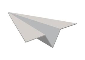 vektorillustration des papierflugzeugs lokalisiert auf weißem hintergrund vektor
