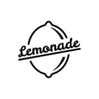 Logo-Vorlage, Symbol, Symbol mit Zitronenform. Logo für Limonadenverkäufer. vektor