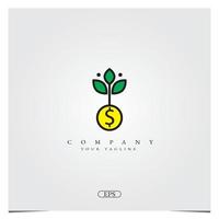 Geld investieren Logo Design Logo Premium elegante Vorlage Vektor eps 10