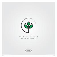 biotanisk natur logotyp design logotyp premium elegant mall vektor eps 10