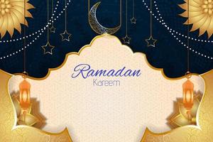 ramadan kareem islamisk bakgrund med element vektor