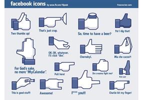 Coole Facebook Icons vektor