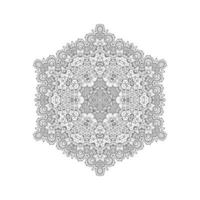 elegant linjekonst mandala design vektor