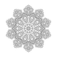 elegant linjekonst mandala design vektor