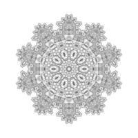 Linienkunst-Mandala-Vektor für Design vektor