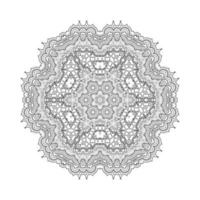 elegantes Linienkunst-Mandala-Design vektor