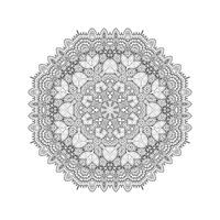 elegantes Linienkunst-Mandala-Design vektor