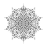 elegant linjekonst mandala design vektor