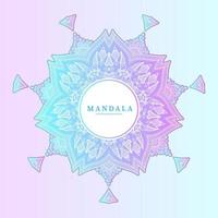 schöner Farbverlauf-Mandala-Vektor für Design vektor