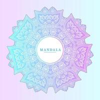 schöner Farbverlauf-Mandala-Vektor für Design vektor