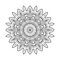 schöne Linie Kunst-Mandala-Vektor vektor