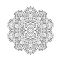 schöner Linienkunst-Mandala-Vektor für Design vektor