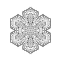 elegant linjekonst mandala design vektor