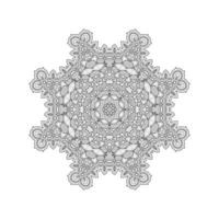 schöne Linie Kunst-Mandala-Vektor vektor