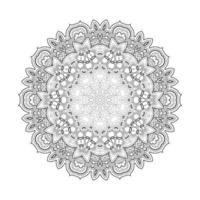 schönes Linienkunst-Mandala-Design vektor