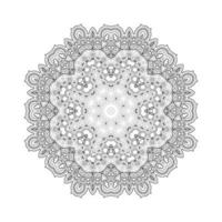 schöne Linie Kunst-Mandala-Vektor vektor