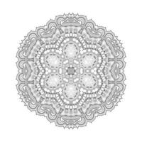 elegantes Linienkunst-Mandala-Design vektor
