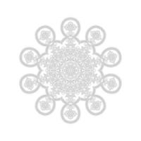 schönes Linienkunst-Mandala-Design vektor