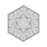 Linienkunst-Mandala-Vektor für Design vektor