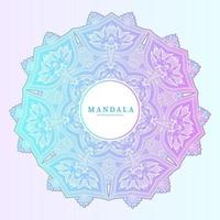 schöner Farbverlauf-Mandala-Vektor für Design vektor