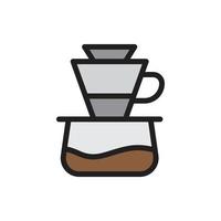 dropp kaffe ikon för webbplats, presentation symbol vektor