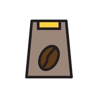 kaffebönor pack ikon för webbplats, presentation symbol vektor