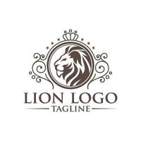 Luxus-Löwen-Logo-Design-Vektor-Vorlage vektor