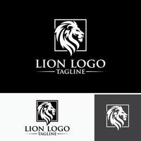 lejonhuvud logotyp design vektor mall