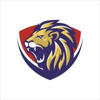 Vektorvorlage für das Design des brüllenden Löwen-Logos vektor