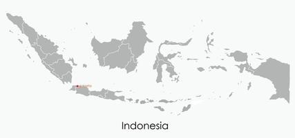 doodle frihandsritning karta över Indonesien. vektor