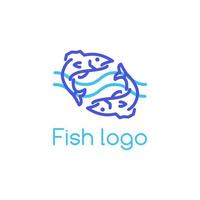 Fisch abstraktes Symbol Design Logo Vorlage Unternehmen kreatives Design vektor