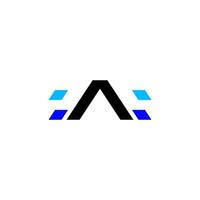 Buchstabe a Pixel modernes abstraktes Tech-Logo-Design vektor