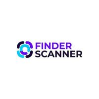 finderscanner flaches einfaches logo vektor