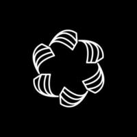 abstraktes rotationsstern-tech-logo vektor