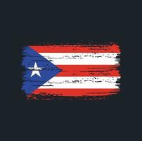 puerto rico flagge pinselstriche. Nationalflagge vektor