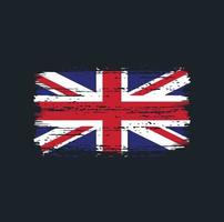 Pinselstriche der Flagge des Vereinigten Königreichs. Nationalflagge vektor