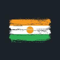 niger flagga penseldrag. National flagga vektor