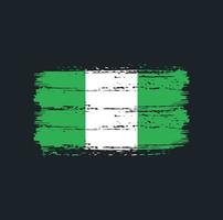 Pinselstriche der Nigeria-Flagge. Nationalflagge vektor
