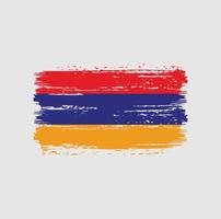 Pinselstriche der armenischen Flagge. Nationalflagge vektor