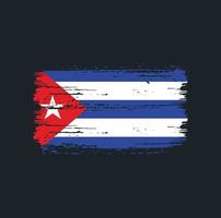 kubanische flagge pinselstriche. Nationalflagge vektor