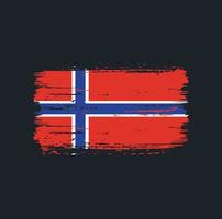 Pinselstriche der norwegischen Flagge. Nationalflagge vektor